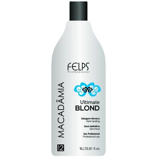 Felps Profissional Macadâmia Ultimate Blond Selagem Térmica 1000ml- Fab Felps Cosméticos