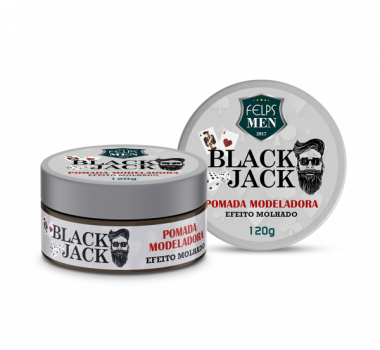 FELPS MEN BLACK JACK POMADA MODELADORA BLACK EFEITO TEMPORÁRIO 120GR